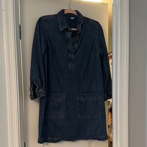Old Navy popover denim dress medium